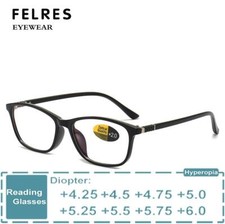 Unisex Anti Blue Light Reading Glasses High Strength Readers 4.5 5.0 5.5 6.0