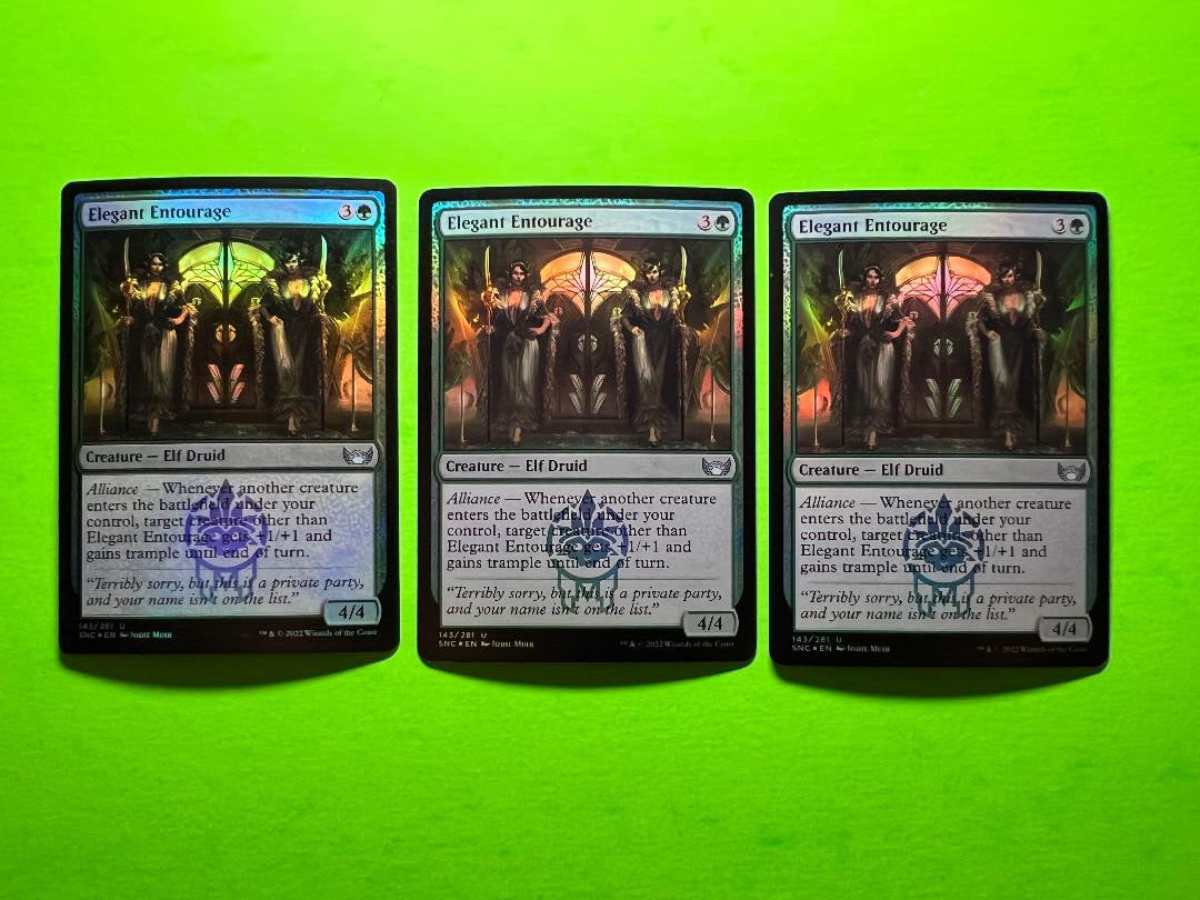MTG Streets of New Capenna ( Elegant Entourage ) FOIL Lot of 3 Cards  143/281 | eBay