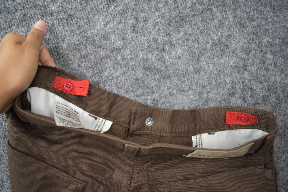 Брюки Wrangler Husky Relaxed Fit для мальчиков 12 коричневые 24x25 плоские спереди *см. состояние товара - Изображение 4 из 4