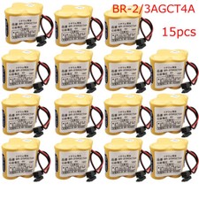 15x BR-2/3AGCT4A 6V PLC Battery For FANUC A98L-0031-0025 CNC Mahine  Black Plug