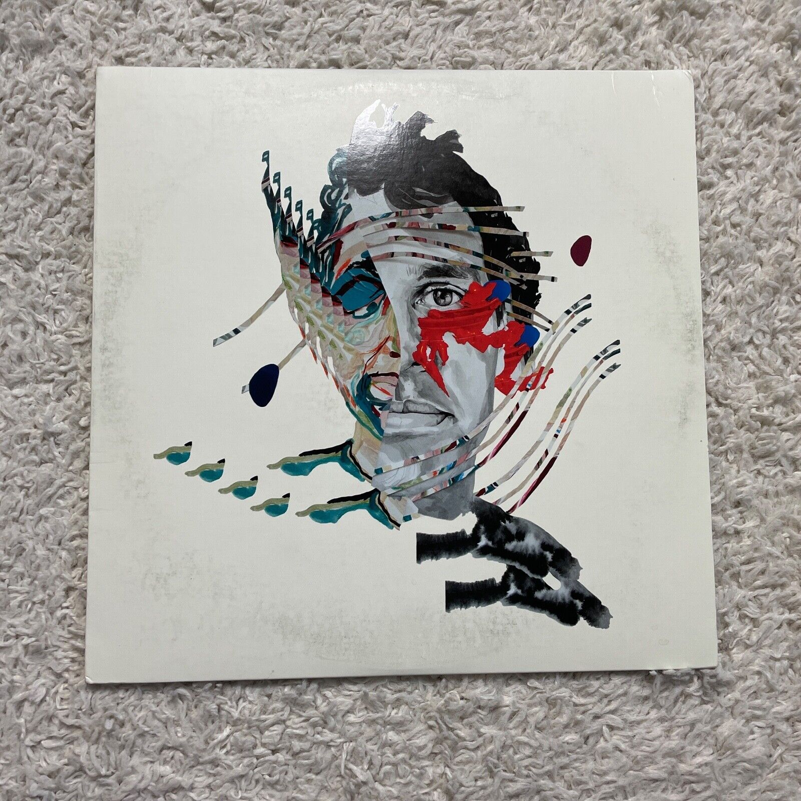 Animal Collective Painting With Vinyl Record LP Album Insert (2016) 12' Black