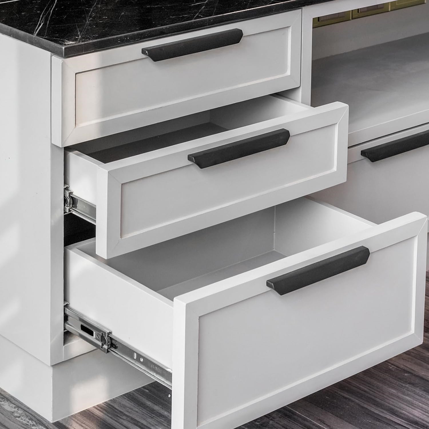 10 Pair LONTAN Drawer Slides Silver Side Mount Drawer Slides-22 Inch Cabinet Box