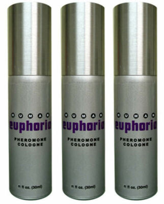 Human Euphoria 3 Bottles Pheromone Cologne for Men Attract Women Girls Attention