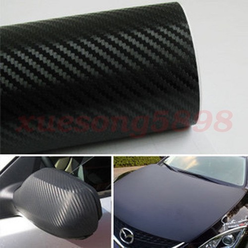 3D Waterproof Carbon Fiber Vinyl Car Wrap Sheet Roll Film Sticker Decal Paper - Foto 11 di 24