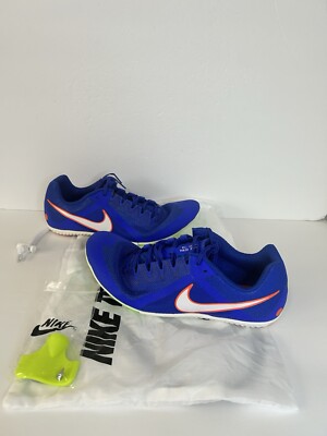 NEW Nike Zoom Rival Distance Men's Track Spikes Shoes Blue Size