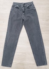 BDG Urban Outfitters MOM Jeans W27 Black Denim High Rise Tapered Leg 100 Cotton