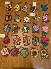 CHALA GARDEN KEY FOBS - 25 BEAUTIFUL CHOICES!   NEW: BEEHIVE & BLUE BUTTERFLY!!