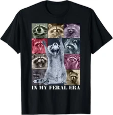 In My Feral Era Funny Raccoon Animal Meme Racoons Team Trash T-Shirt Gift for Da