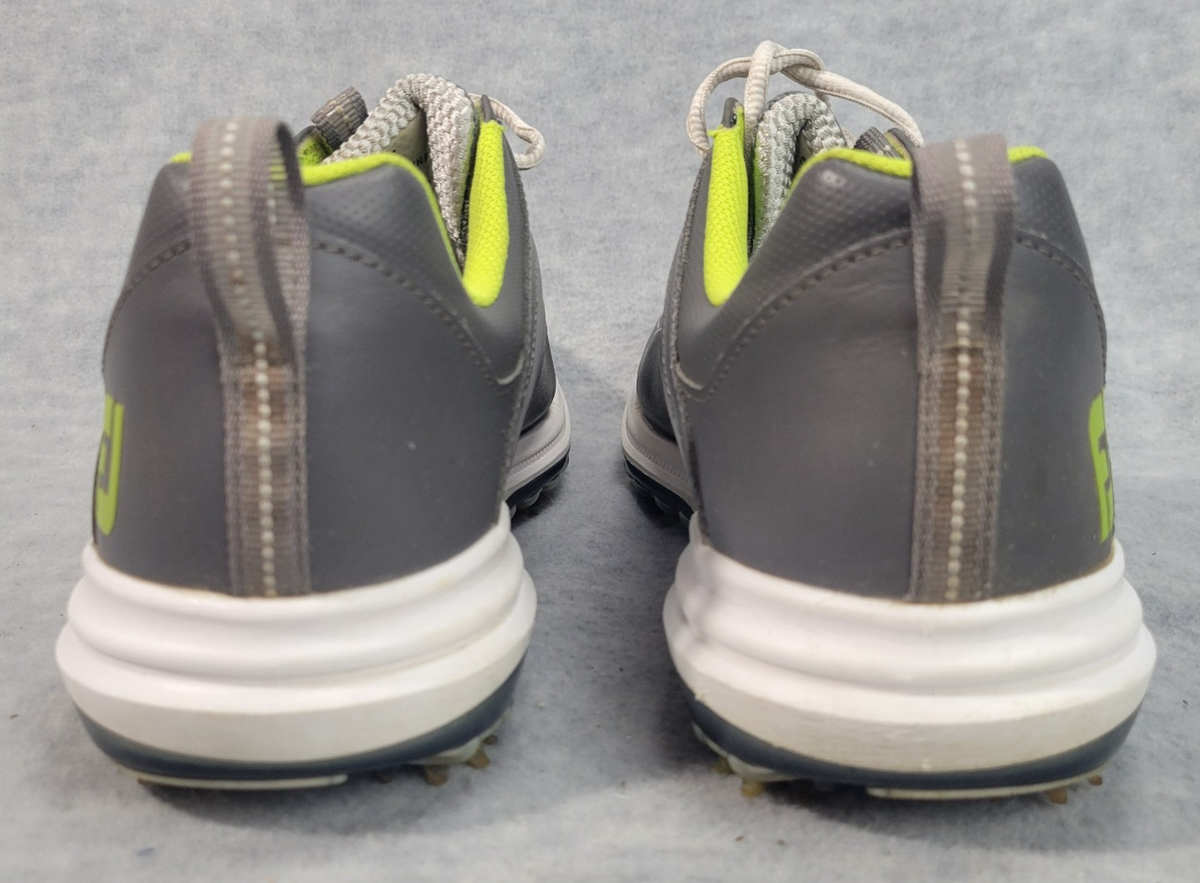 FootJoy Fury Golf Shoes Gray/Lime Green Waterproof Spikes 