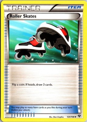 Roller Skates 125/146 Uncommon XY Pokemon Moderately Played