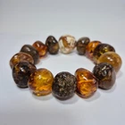 Massive Baltic Amber Bracelet 73gr Stretch Elastic  Natural Genuine 1352