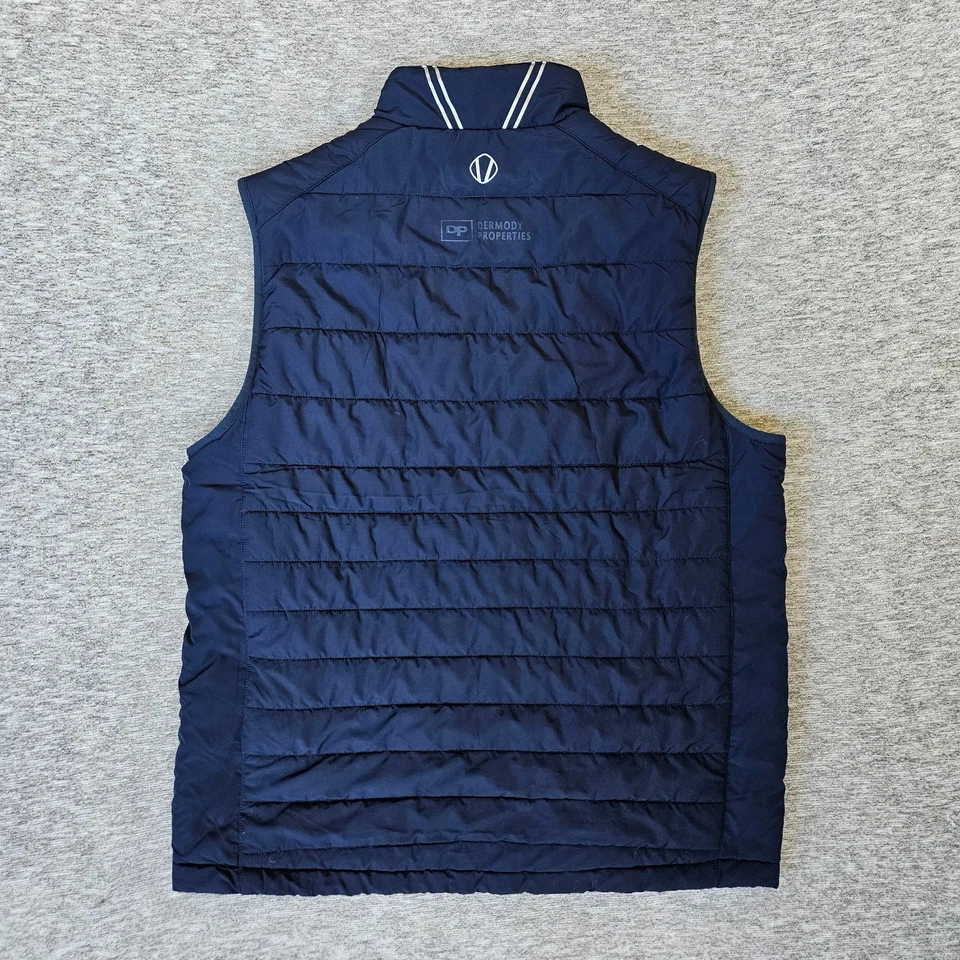 Sunice Reversible Puffer Vest Men's M Blue Gray Lightweight Thermal Golf Branded - Image 2 of 4