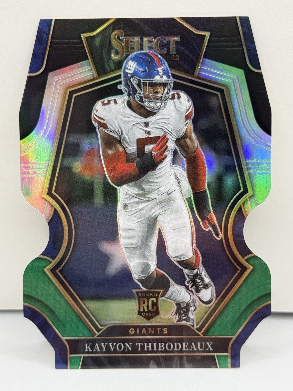 Kayvon Thibodeaux 2022 Panini Select Black & Green Die-Cut Prizm Rookie #175 RC