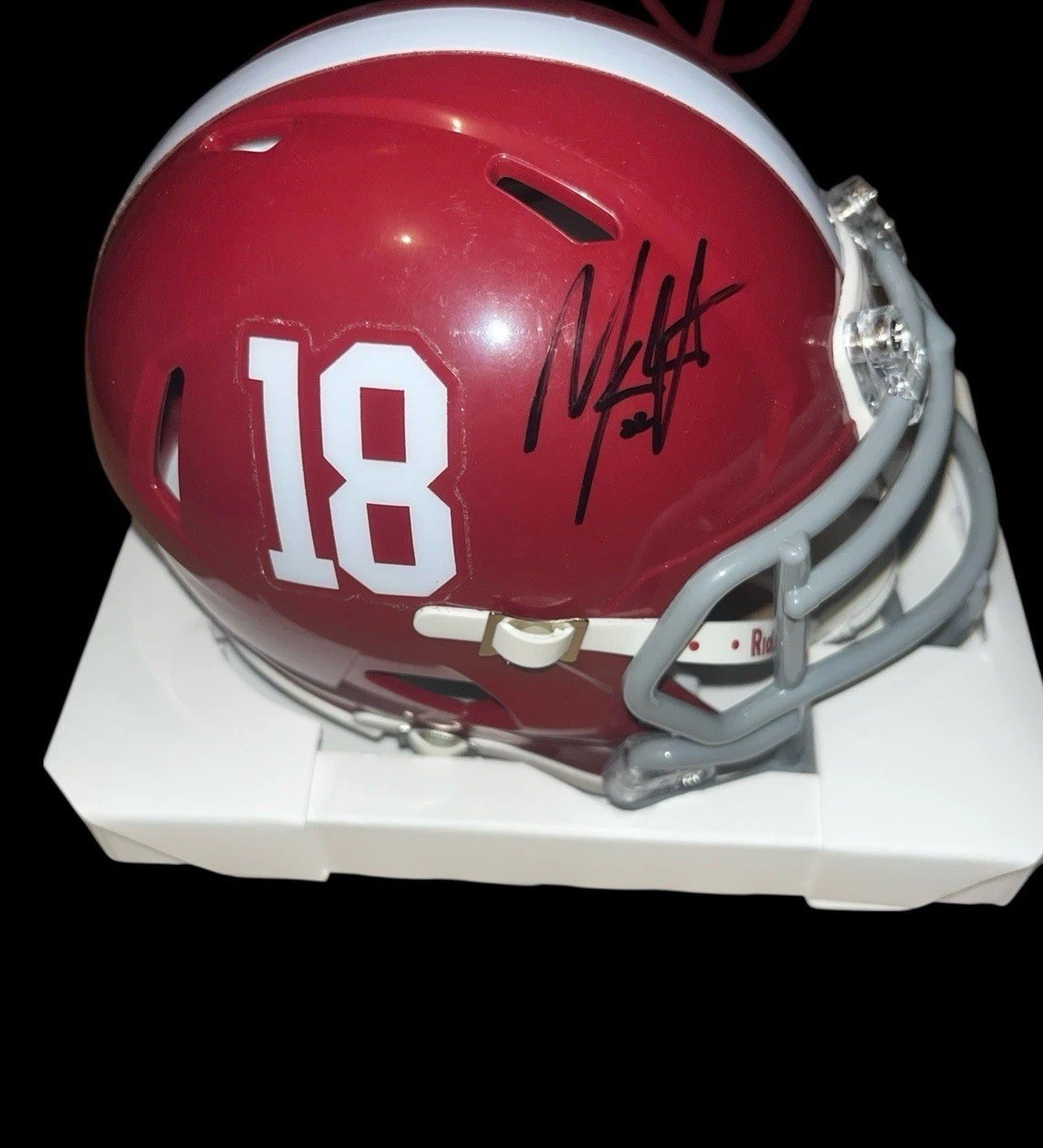 Mark Ingram Autographed Signed Alabama Crimson Tide Football Mini Helmet HEISMAN RB BAMA JSA 
