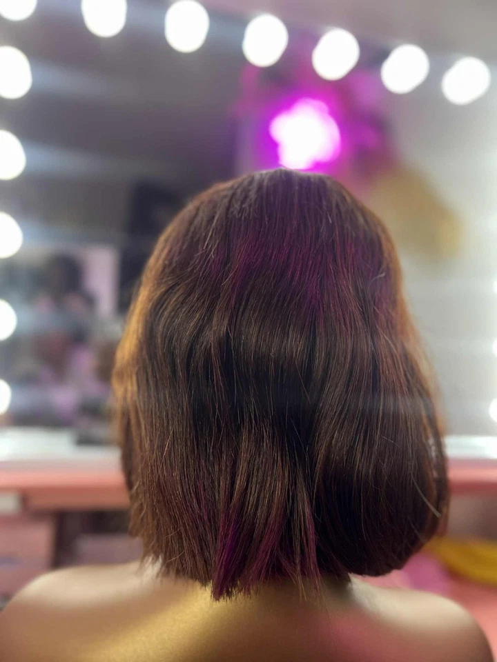 Short Bob Human Hair Wig 10 Inch - Image 3 of 4