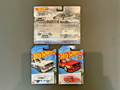 Ford RS200 with Rally Van - Hot Wheels Premium Team Transport #33 Retro Racers