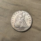 1864 US SEATED LIBERTY SILVER DOLLAR Fine Details Cleaned