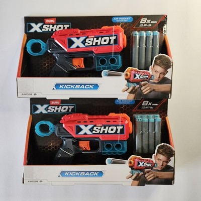 2 ZURU X-Shot Kickback Dart Blaster Sets with 8 Darts XS-KICKBACK