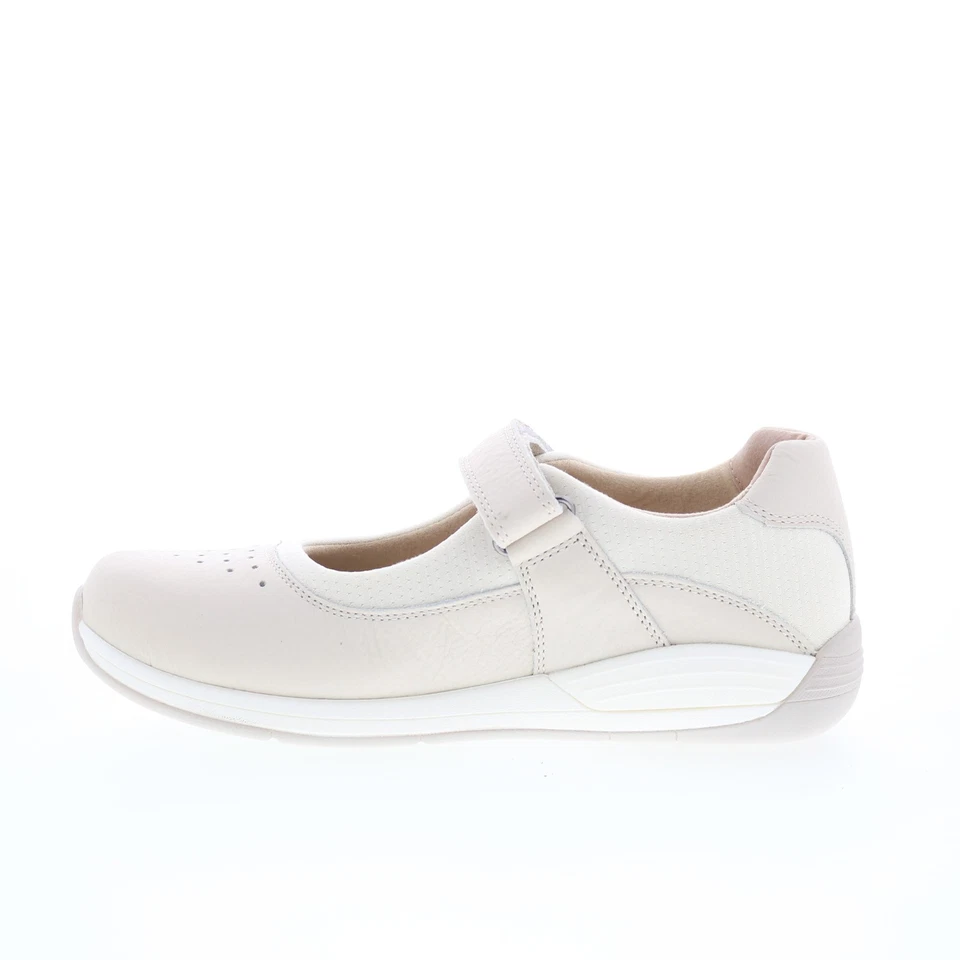 Zapatos planos Drew Trust 14805-3Z para mujer beige con correa de cuero Mary Jane Foto 3 de 4