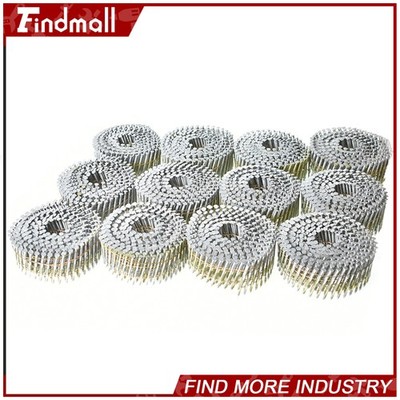 Findmall 3600Pcs 1-1/4'' x 0.092'' Full Round Head Siding Nails Collated Wire Coil