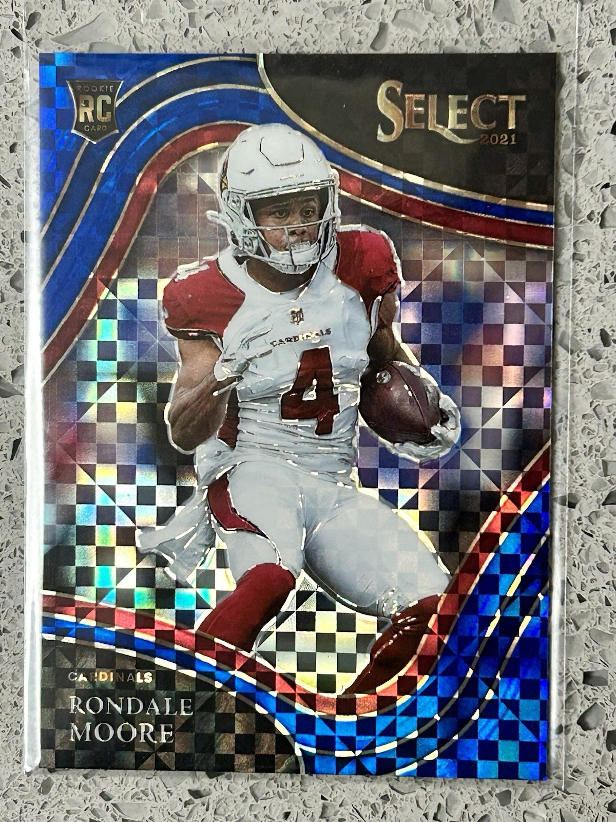 2021 Panini Select Rondale Moore Field Level Blue Prizm Rookie #4/49 RIP