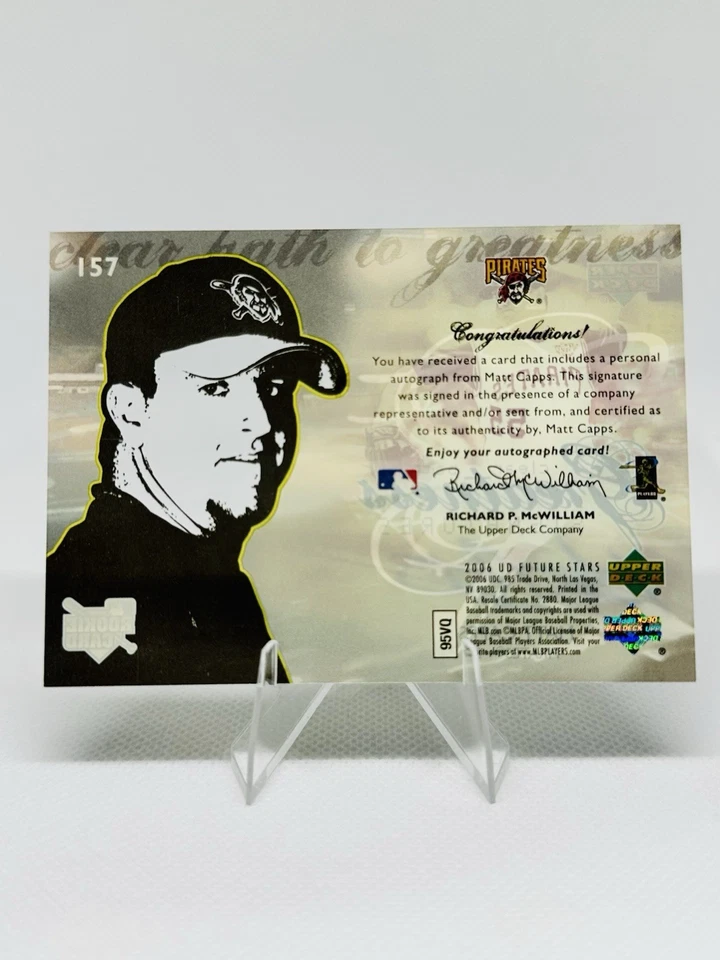 2006 Upper Deck Future Stars Clear Path to Greatness Signatures Matt Capps #157 - Image 2 of 2