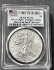 2020 S. $1 American Eagle PCGS MS70 First Strike Emergency Issue San Francisco