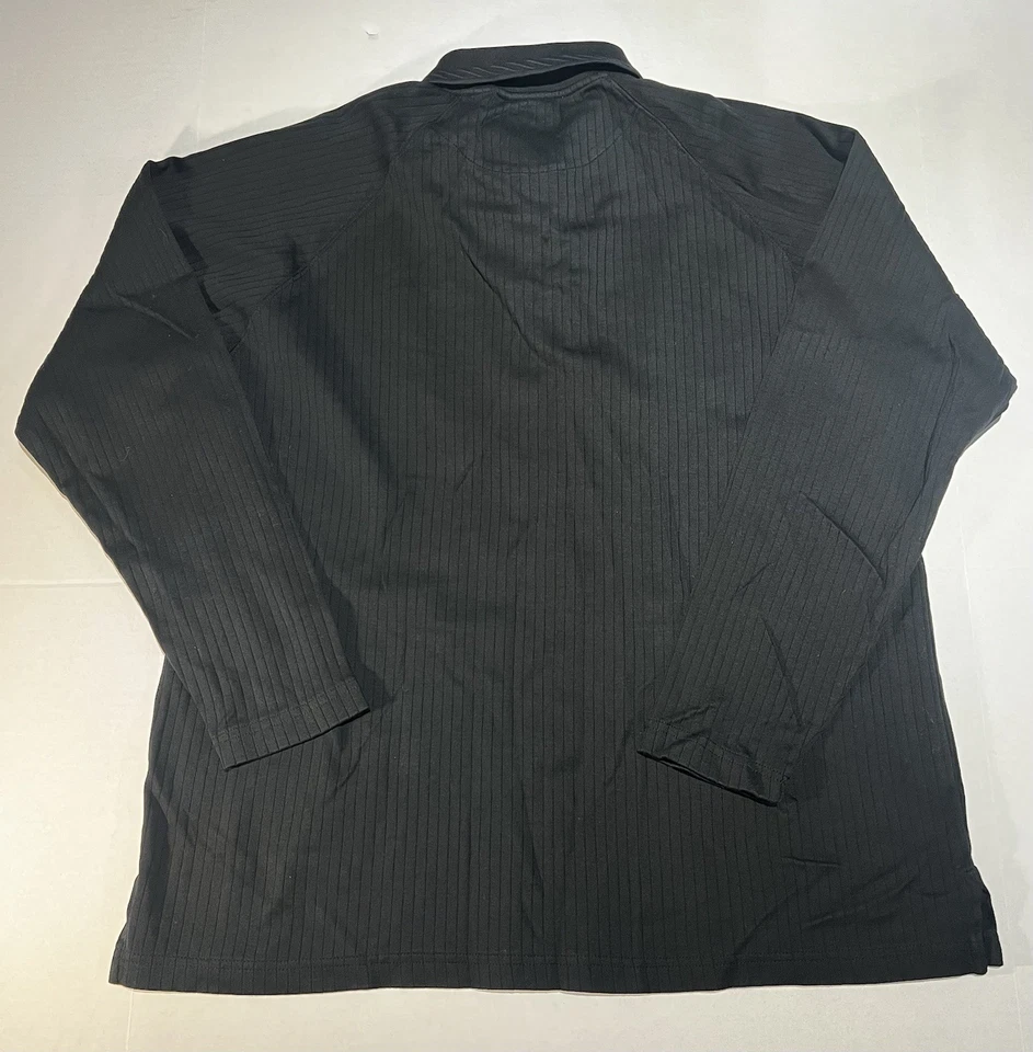 梅赛德斯奔驰 AMG Polo 衫黑色长袖埃及棉男式 L 大号 — 第 2/4 张图片