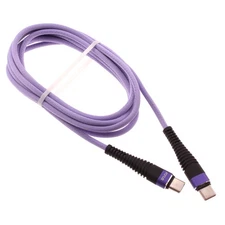 For Galaxy A05/A06/A07 - Purple 10ft PD Cable Type-C to USB-C Fast Charger Cord