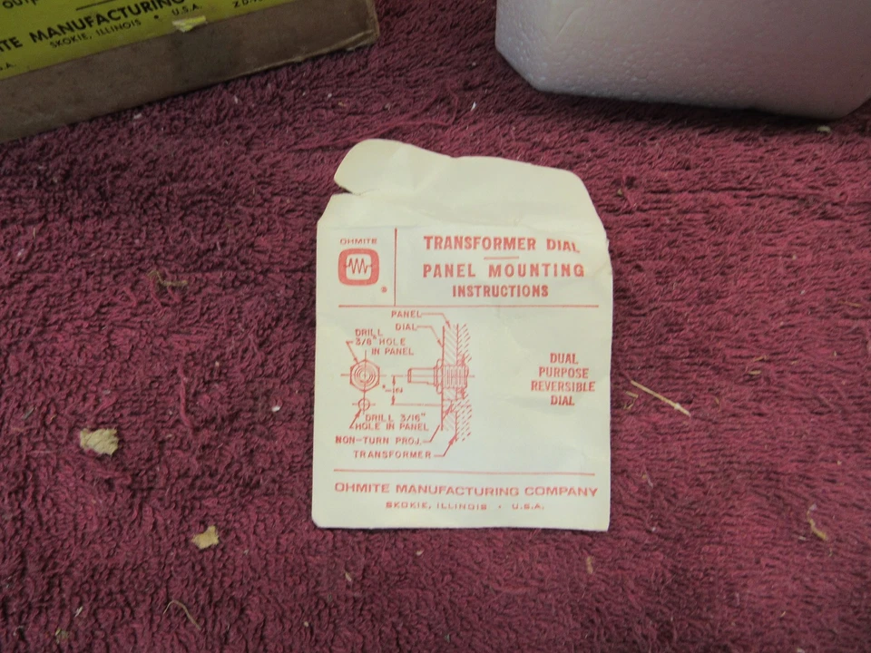 NOS Ohmitran Variable Transformer VT-3N Open Style Panel Mounting Ohmite Variac - Image 3 of 4