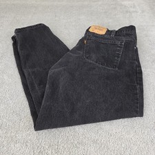 Vintage Levis 550 Jeans Mens 38x32 Black Faded Orange Tab Cotton Relaxed Fit 90s
