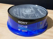 SONY DVD+R AccuCore BLANK DISCS 25 PACK SPINDLE NEW SEALED