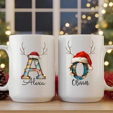 2025 Xmas Gift Monogram Coffee Mug Holiday Gift