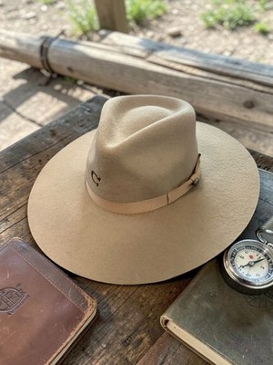 Charlie 1 Horse Olive Highway fedora hat CHARLIE 1 HORSE HIGHWAY OLIVE FELT – The Chandelier Rose  main image 3