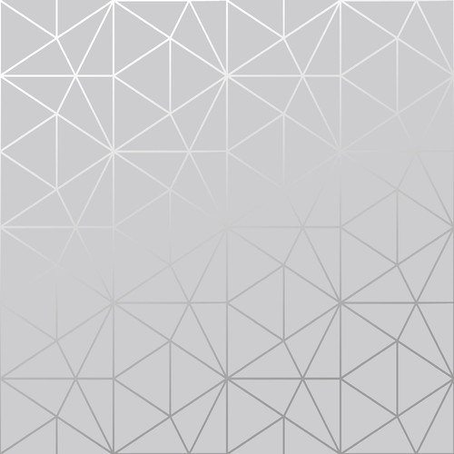 METRO PRISM GEOMETRIC TRIANGLE WALLPAPER GREY / SILVER WOW006 LUXURY