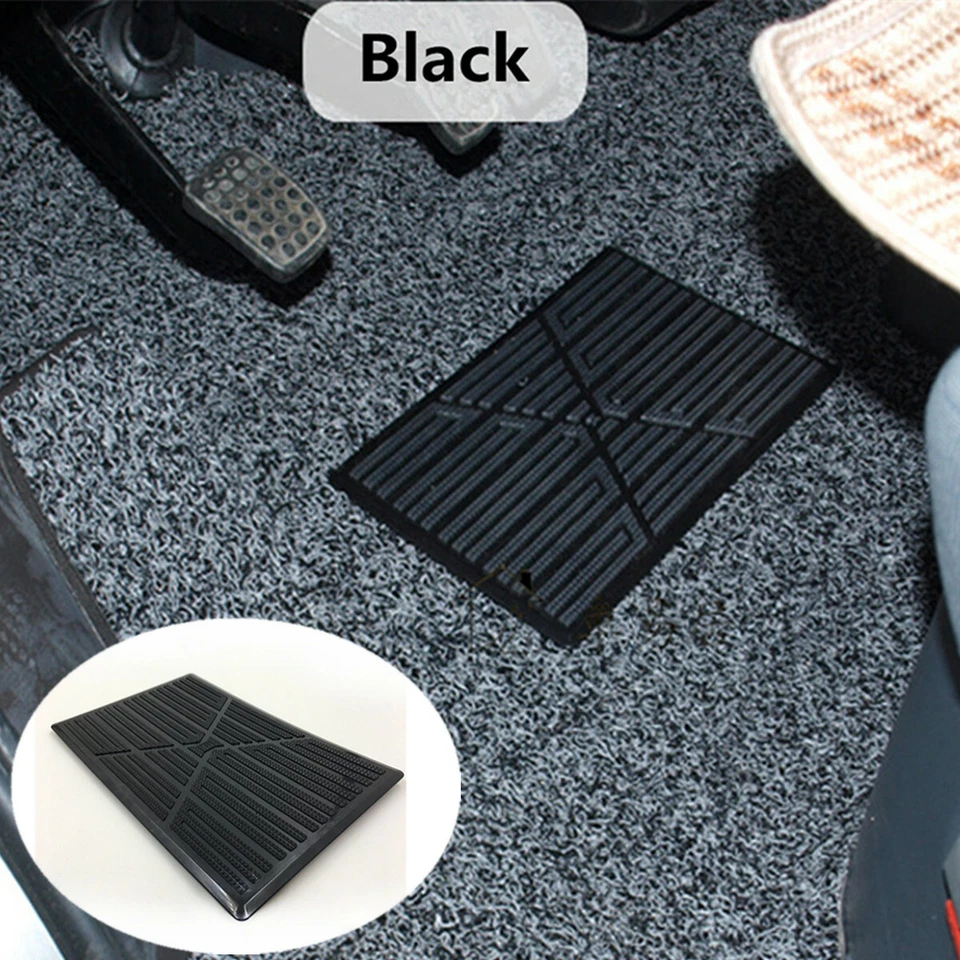 1x Black Car Floor Mat Carpet Non-slip Foot Rest Pedal Plate Pad Fit for Driver - Image 4 of 4