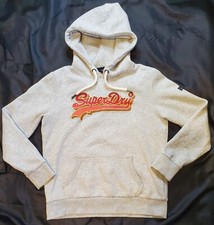 Superdry Gray Vintage Logo Pullover Hoodie Women's Size 10