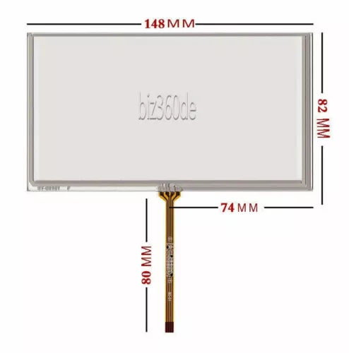 6.1inch Resistive Touch Screen Digitizer Glass For GPS CLAA061LA0ACW 148*82mm