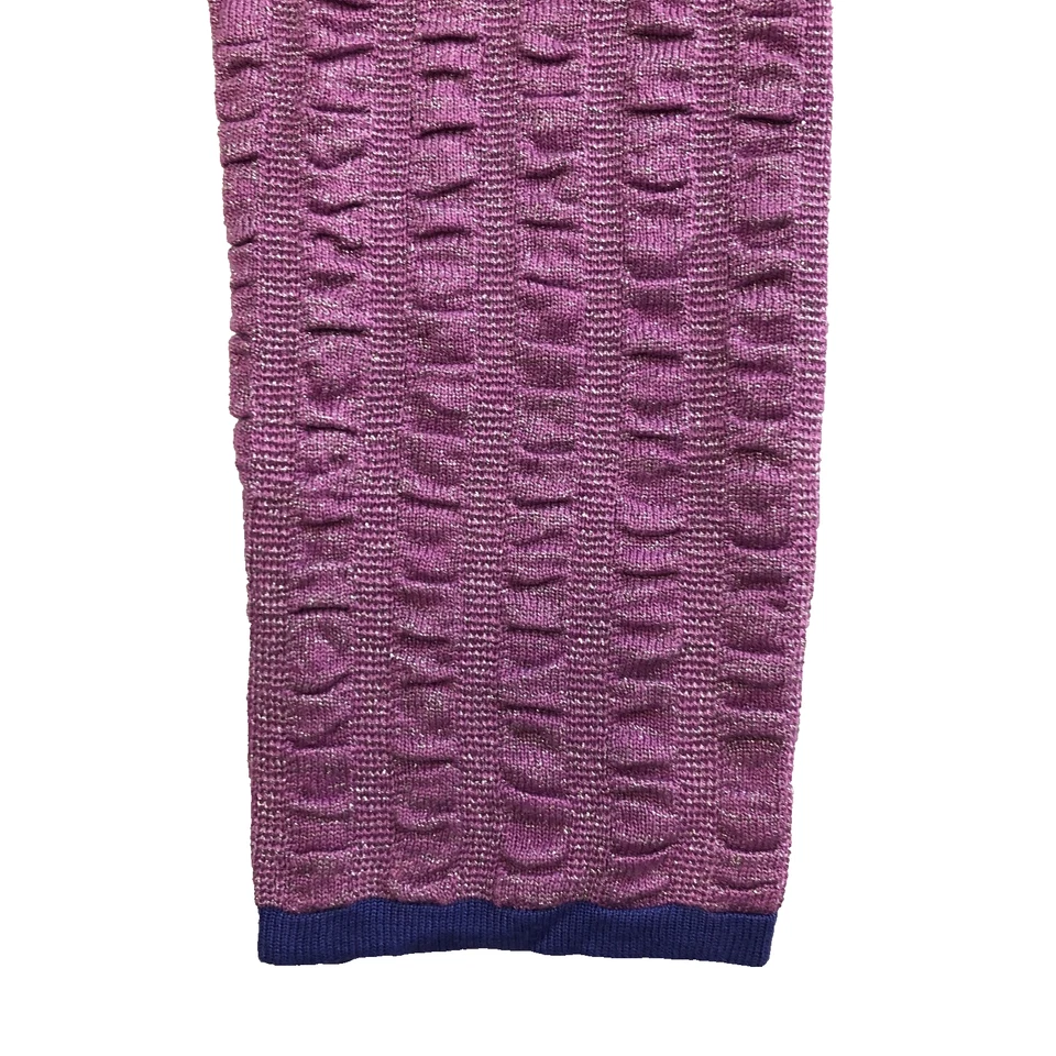 Suéter Dialogue Mujer Talla XL Púrpura Metálico Motas Tejido Flores Cuentas Nuevo con Etiquetas Foto 3 de 4