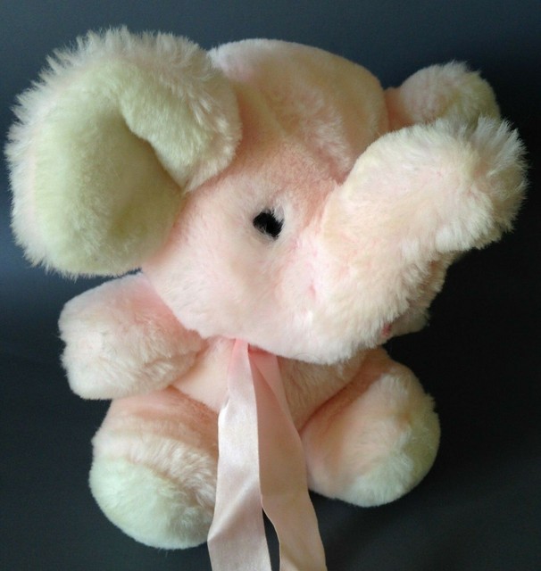 stuffed pink elephant for baby