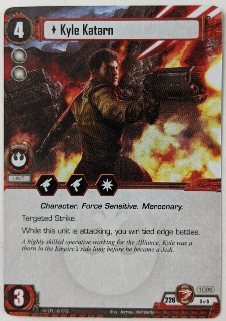 Kyle Katarn Star Wars LCG Card Game 1099 Galactic Ambitions