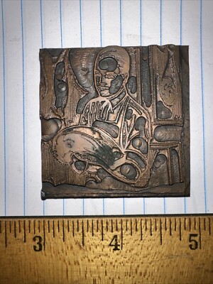 Printing Block   Butcher Processing Meat   Early Butcher Shop Scene