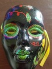 Mardi Gras Type Mask Ceramic Handpainted 5.5
