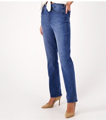 Qvc Nydj Curves 360 Jeans NYDJ Curve Shaper Marilyn Straight