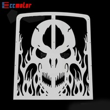 Cubierta protectora de rejilla de radiador calavera cromada para Yamaha Banshee YFZ 350 1987-2012