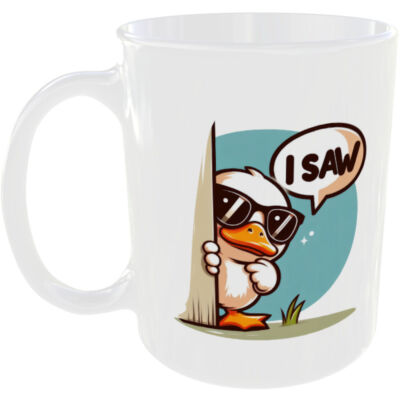ICH SAH TASSE KAFFEE TEE LUSTIG ICH WEISS ENTE ALLES SEHEN SCHÖNE GESCHENKTASSE