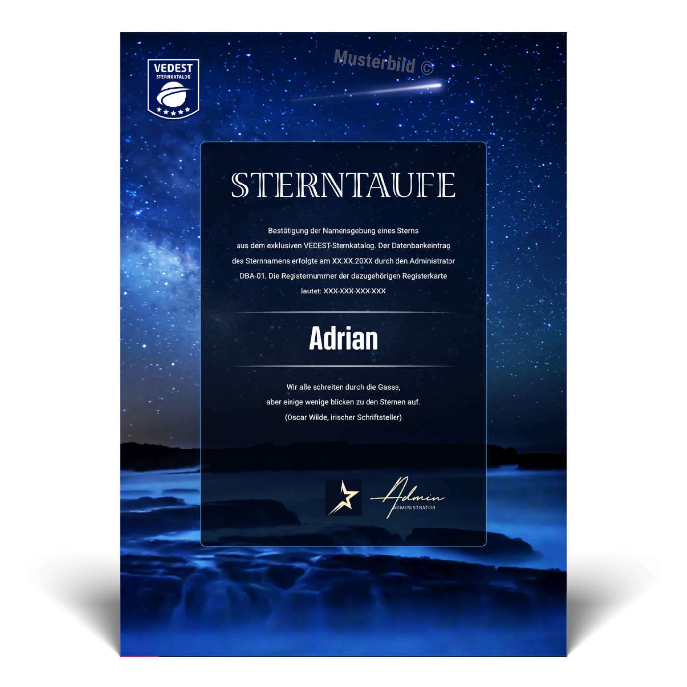 Sterntaufe Geschenk für Freundin oder Freund – Stern-Geschenkidee Damen & Herren