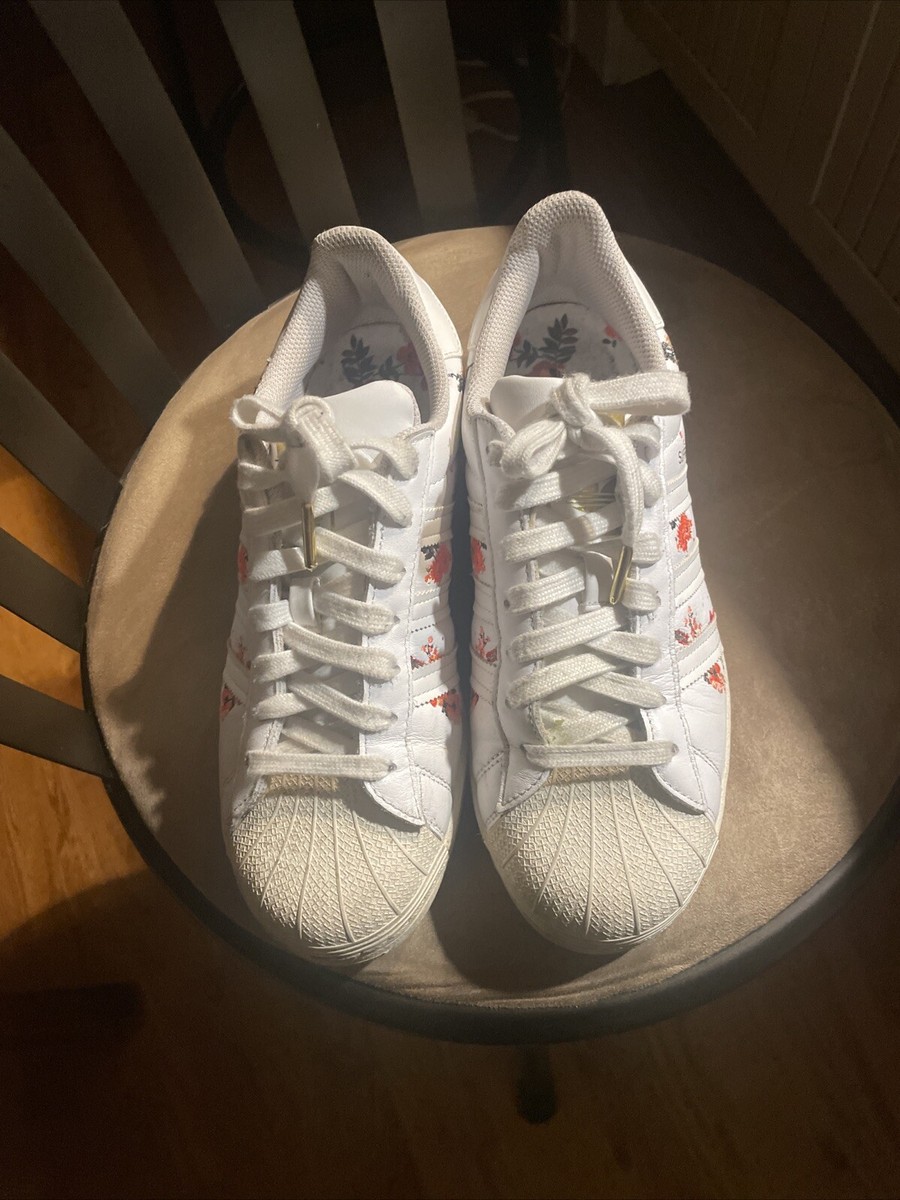 Adidas Superstar white Floral W | eBay