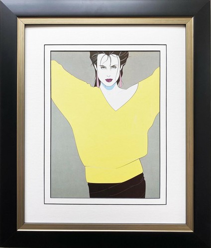 Patrick Nagel "Untitled #45" NEW CUSTOM FRAMED Art Deco Print Figure Woman - 第 1/3 張圖片