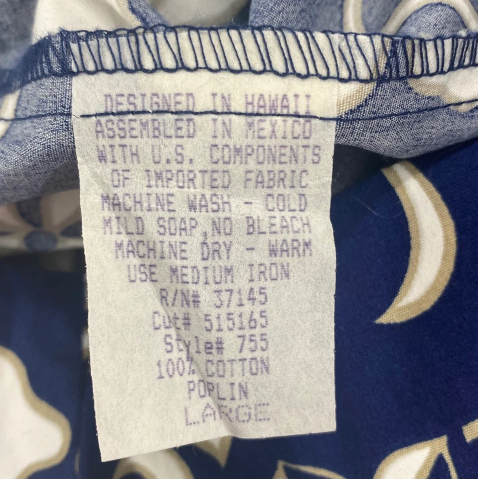 Vintage | Hilo Hattie Mujer Abrigo Skort | L | Popelina Azul | Hawaiano Playa Foto 3 de 4